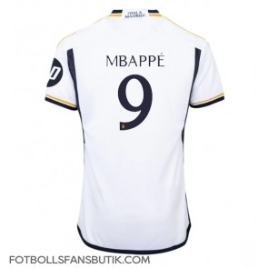 Real Madrid Kylian Mbappe #9 Replika Hemmatröja 2023-24 Kortärmad